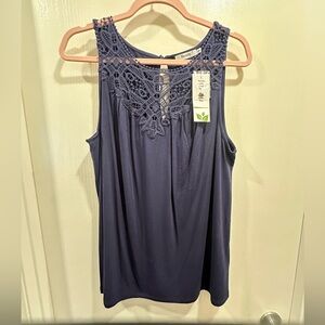 Ricki's Navy Crochet Tank Top